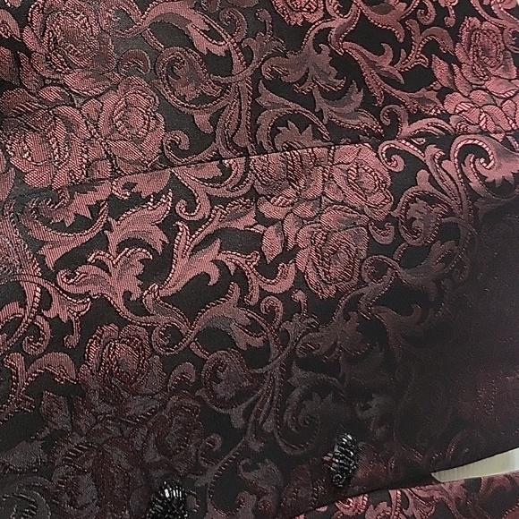 Vintage Metallic Acetate Brocade Floral Paisley Chunky Sequin Button Jacket - Picture 9 of 9